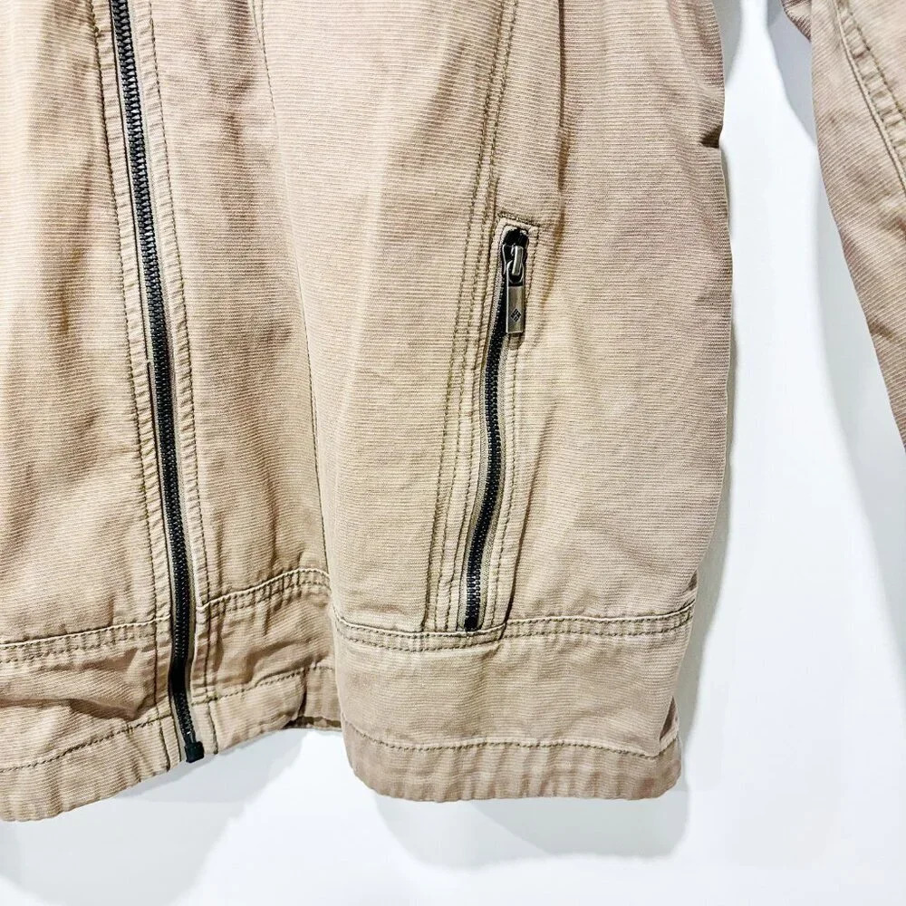 COLUMBIA Tan cotton zip jacket with pockets‎ | Outdoor casual layer | Large * - Picture 5 of 10